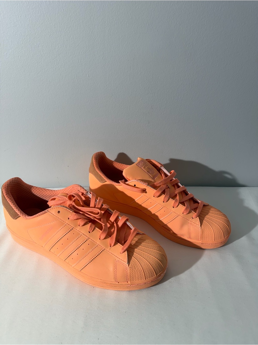 Adidas Superstar Adicolor “Sun Glow”Model Orange Reflection Sneaker Men Sz 12